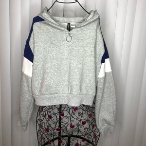 Grey crop top sweater